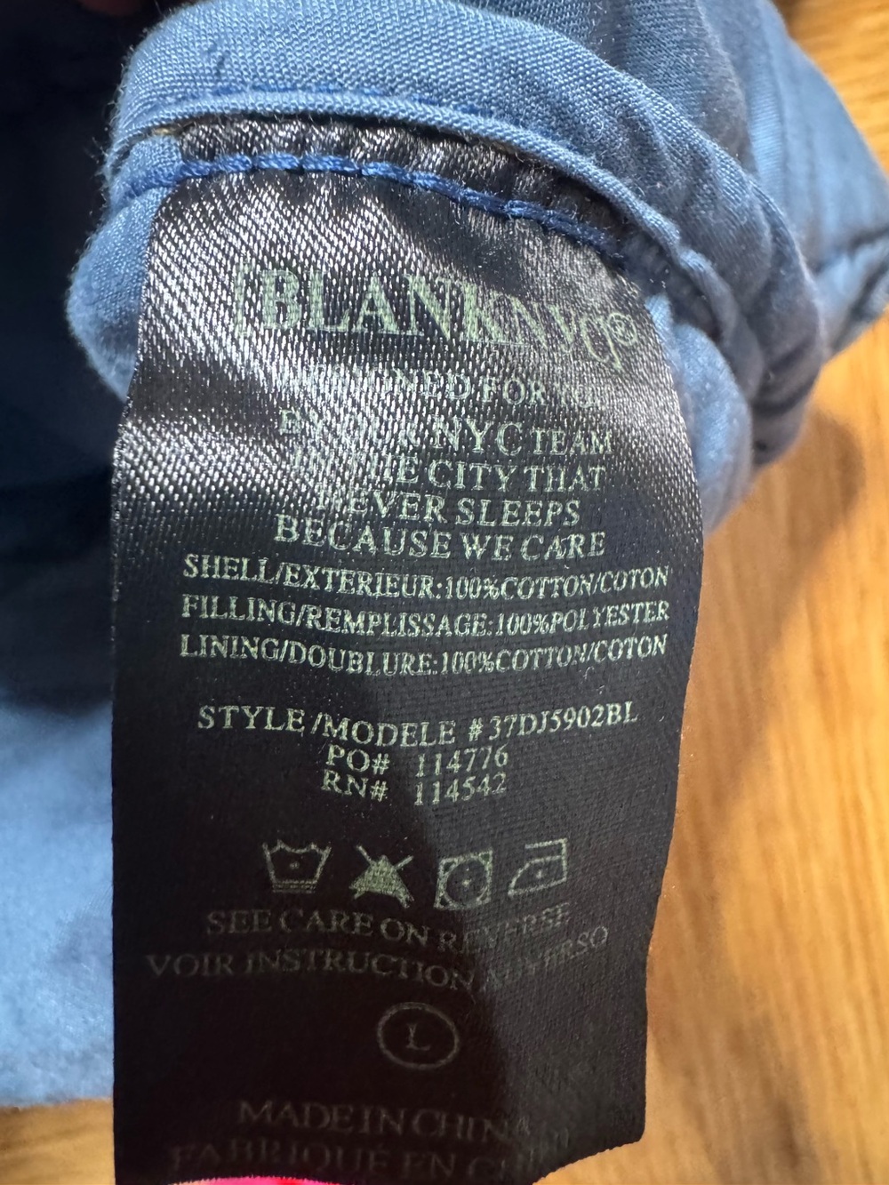 BlankNYC Chambray Denim Cotton Quilted Jacket Snap Cottagecore Boho Blank NYC - Picture 7 of 9